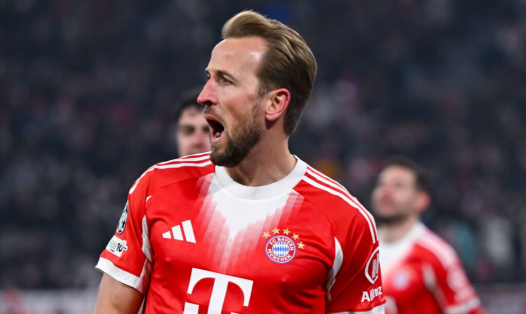Harry Kane ăn mừng bàn thắng đầu tiên trong màu áo Bayern Munich trước Union Saint-Gilloise