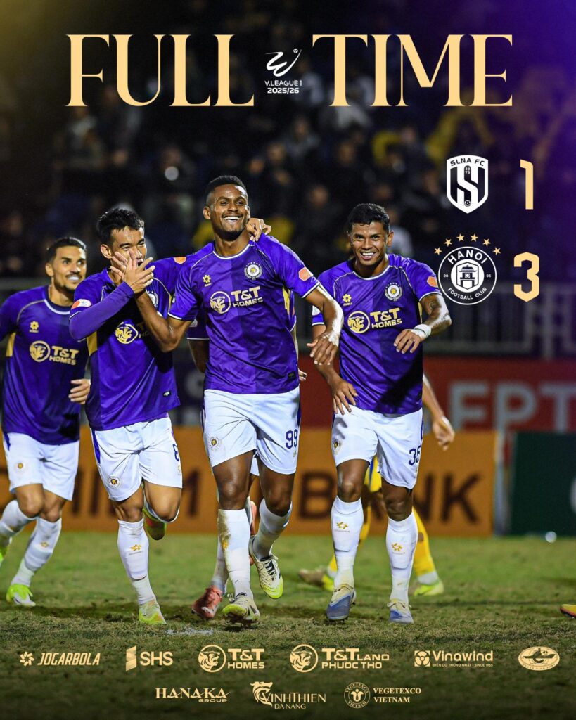 Niềm vui của các cầu thủ Hà Nội FC. Ảnh: Hà Nội FC.
